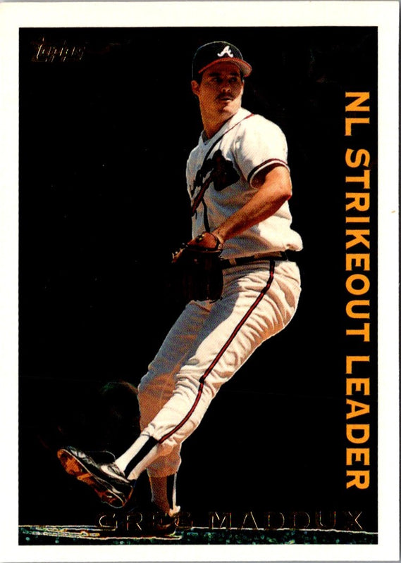 1995 Topps League Leaders Greg Maddux #LL24
