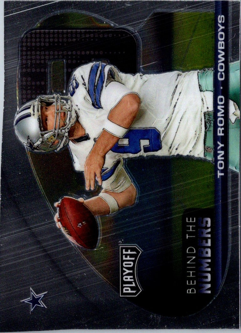 2021 Panini Playoff Behind the Numbers Blue Tony Romo