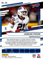 2022 Panini Prizm Blue Jordan Poyer #35