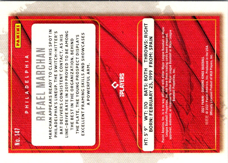 2021 Panini Diamond Kings Red Frame Rafael Marchan