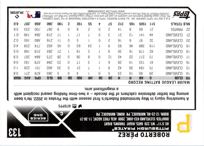 2023 Topps Roberto PÃ©rez