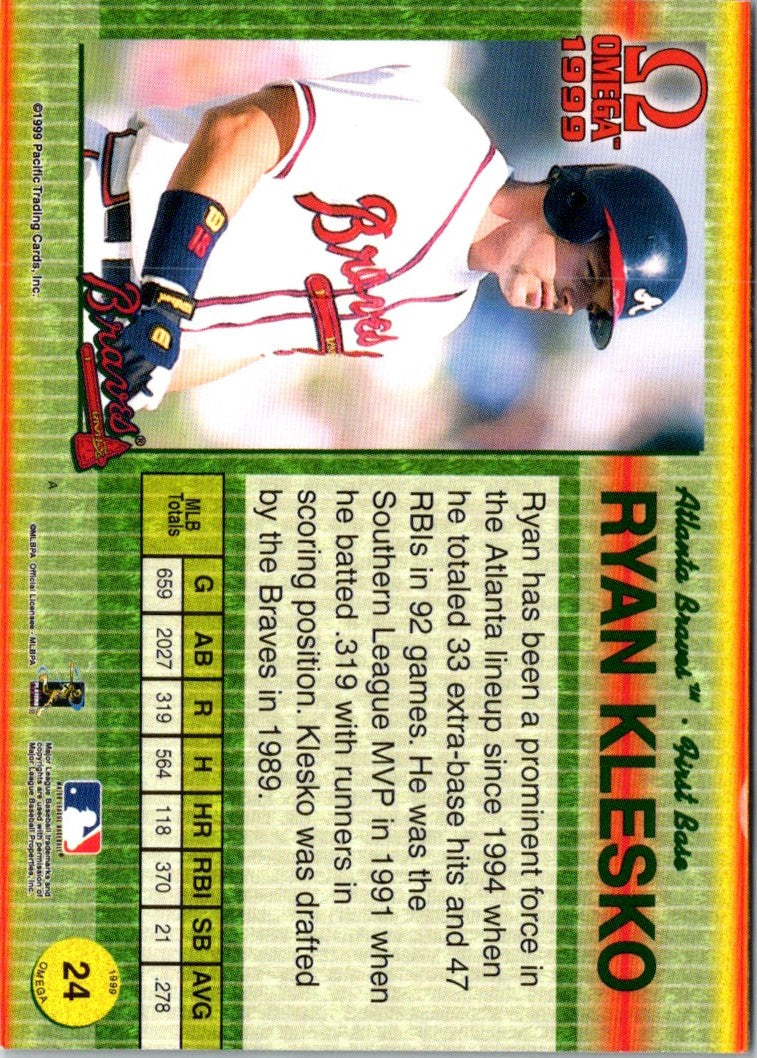 1999 Pacific Omega Ryan Klesko