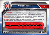 2019 Bowman Chrome Anthony Rizzo #56