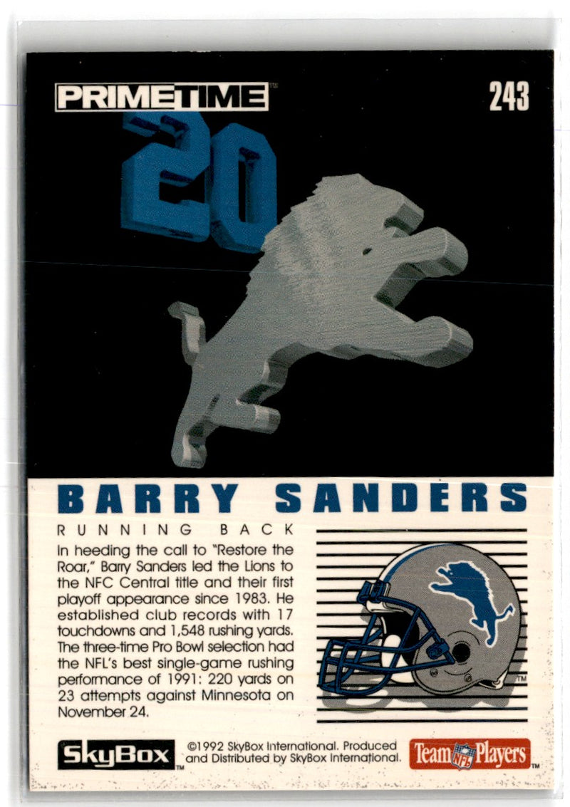 1992 SkyBox Primetime Barry Sanders