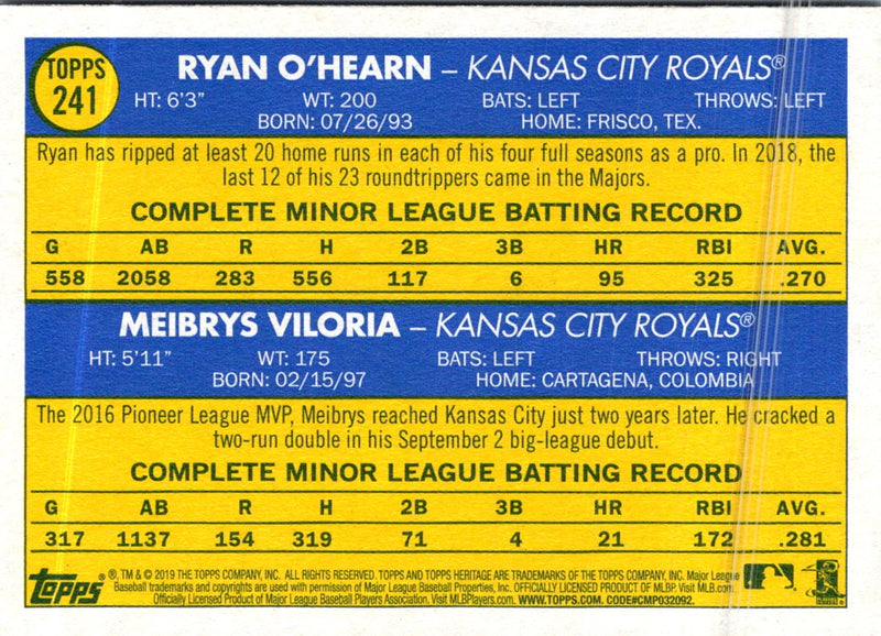 2020 Bowman Meibrys Viloria/Ryan O'Hearn