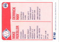 1990 Fleer Mike Roesler/Derrick May #645 Rookie