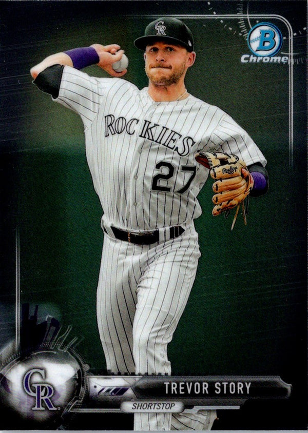 2017 Bowman Chrome Trevor Story #55