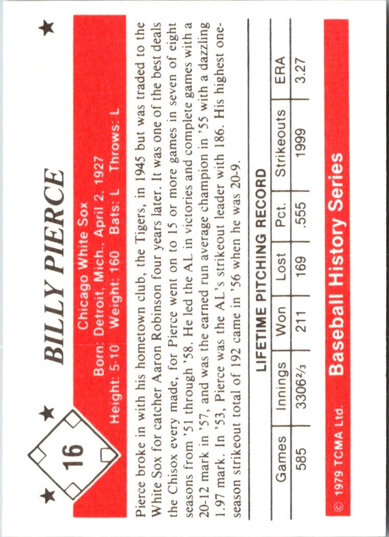 1979 TCMA 50's Billy Pierce