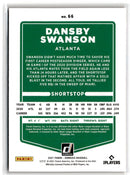 2021 Donruss Holo Orange Dansby Swanson