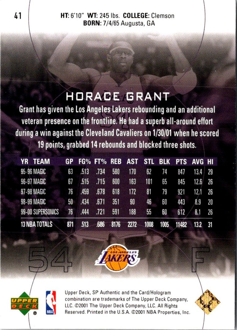 2000 SP Authentic Horace Grant