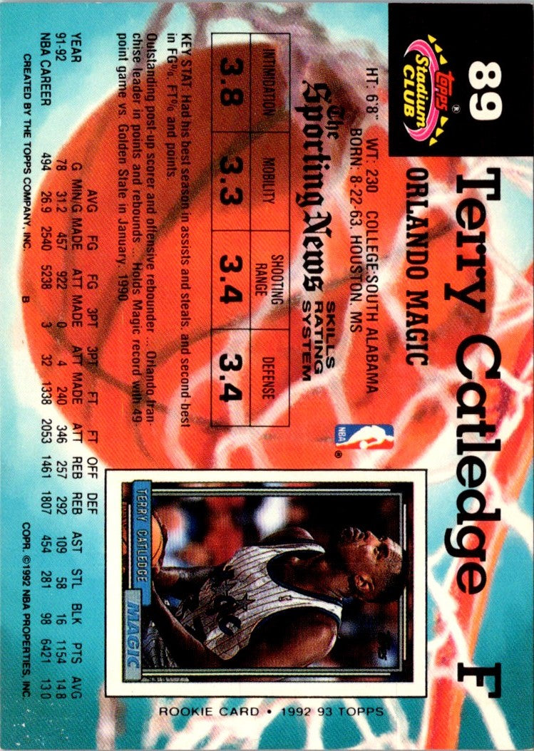 1992 Stadium Club Terry Catledge