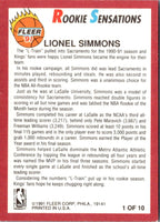 1991 Fleer Rookie Sensations Lionel Simmons #1