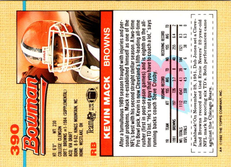 1992 Bowman Kevin Mack