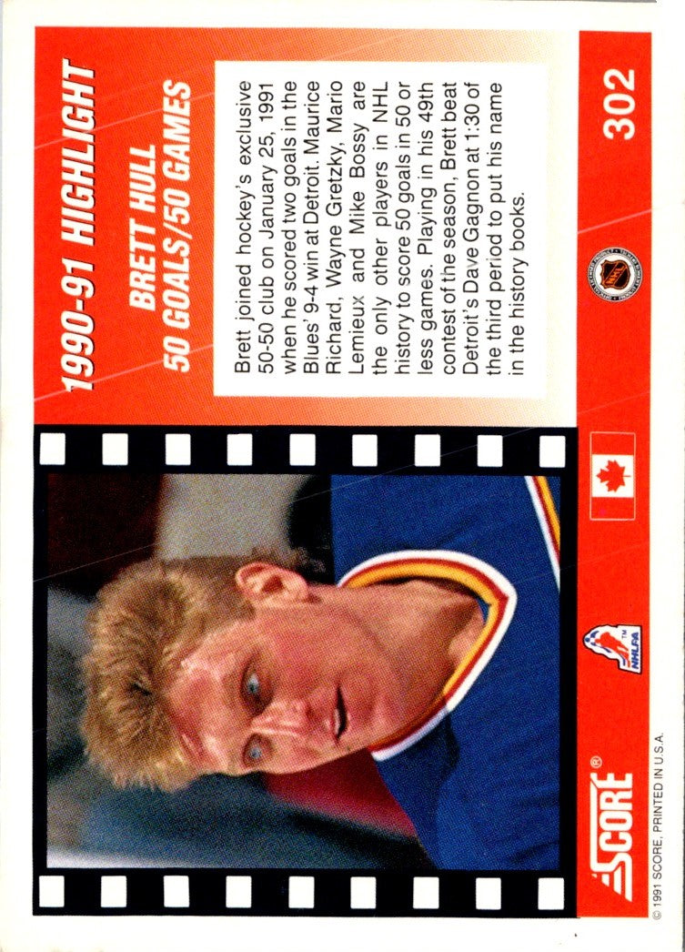 1991 Score Canadian Brett Hull