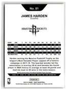 2018 Hoops Red Backs James Harden