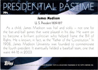 2004 Topps Presidential Pastime James Madison #PP4