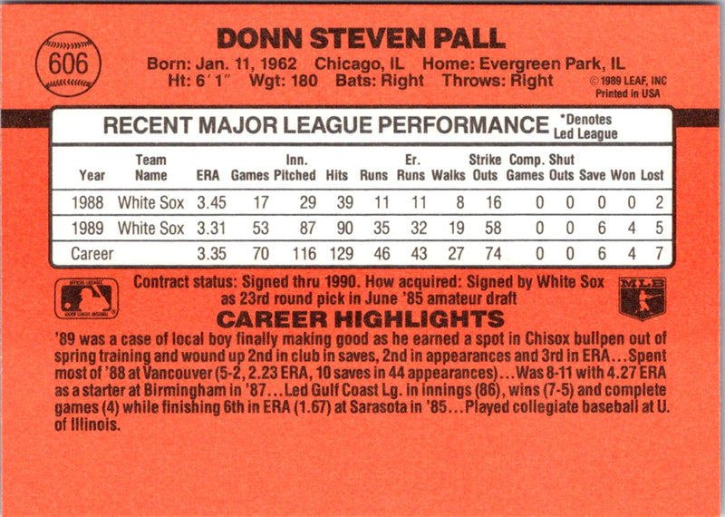 1989 Donruss Lance Johnson