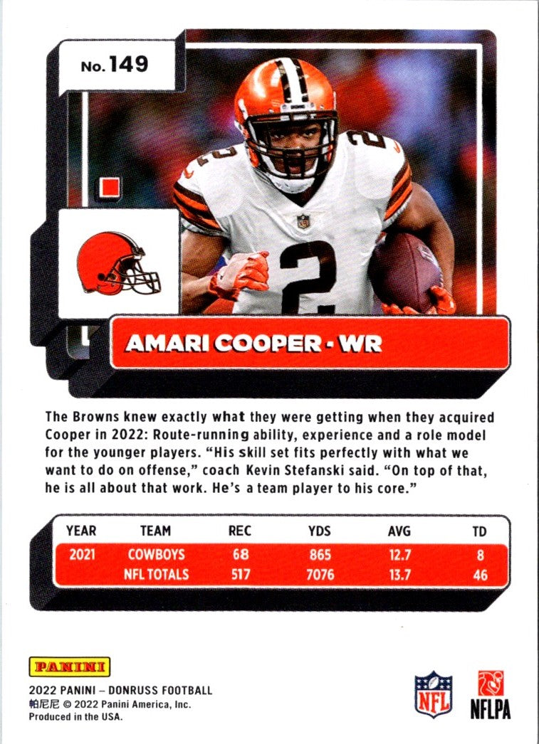 2022 Donruss Red Press Proof Amari Cooper