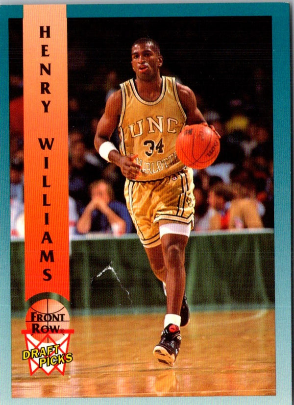 1992 Front Row Draft Picks Henry Williams #75