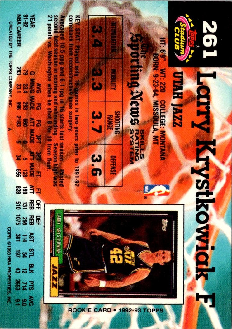 1992 Stadium Club Members Only Larry Krystkowiak
