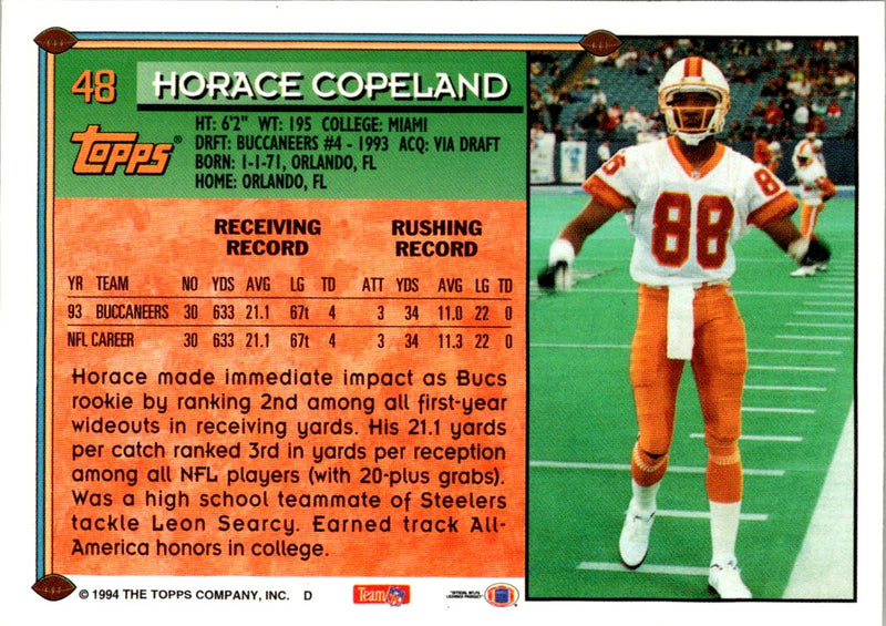 1994 Topps Horace Copeland