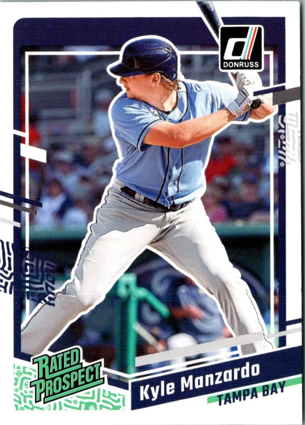 2023 Donruss Holo Blue Kyle Manzardo #90