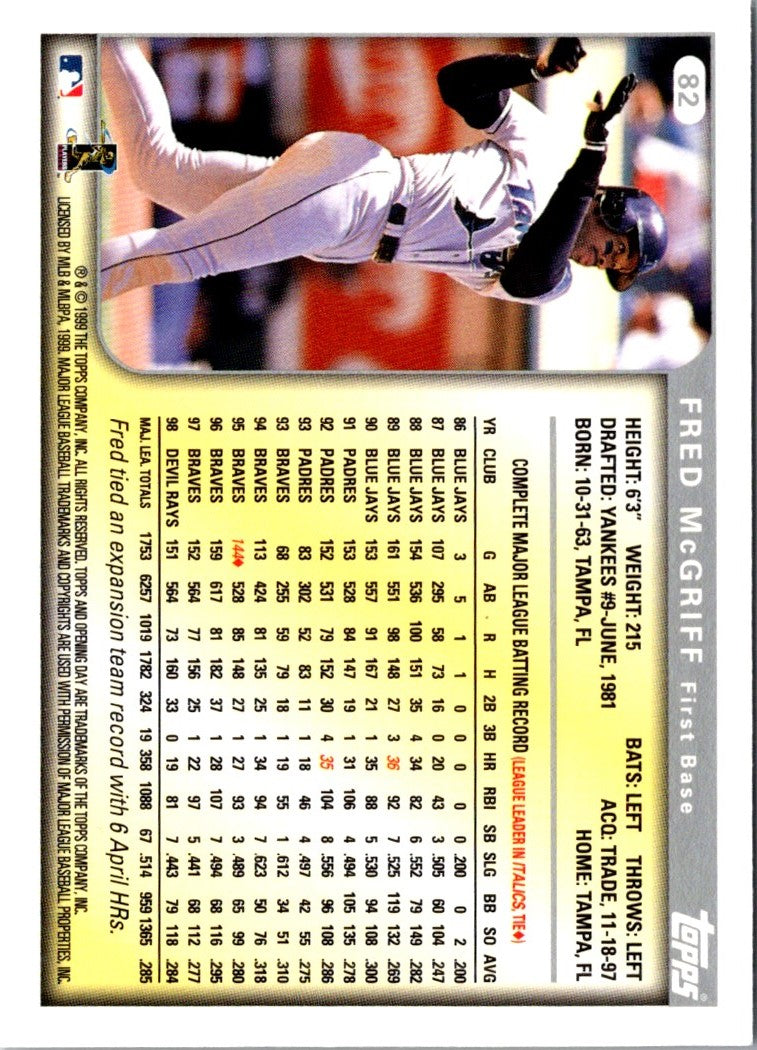 1999 Topps Opening Day Fred McGriff