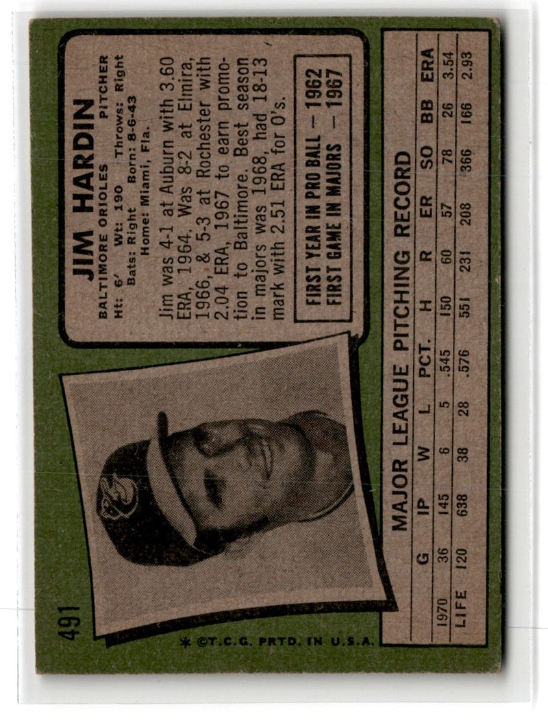 1971 Topps Jim Hardin