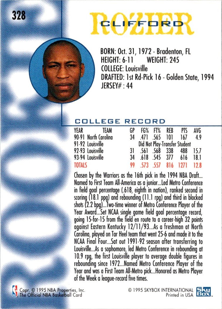 1994 Hoops Clifford Rozier