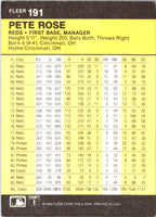 1986 Fleer Pete Rose #191