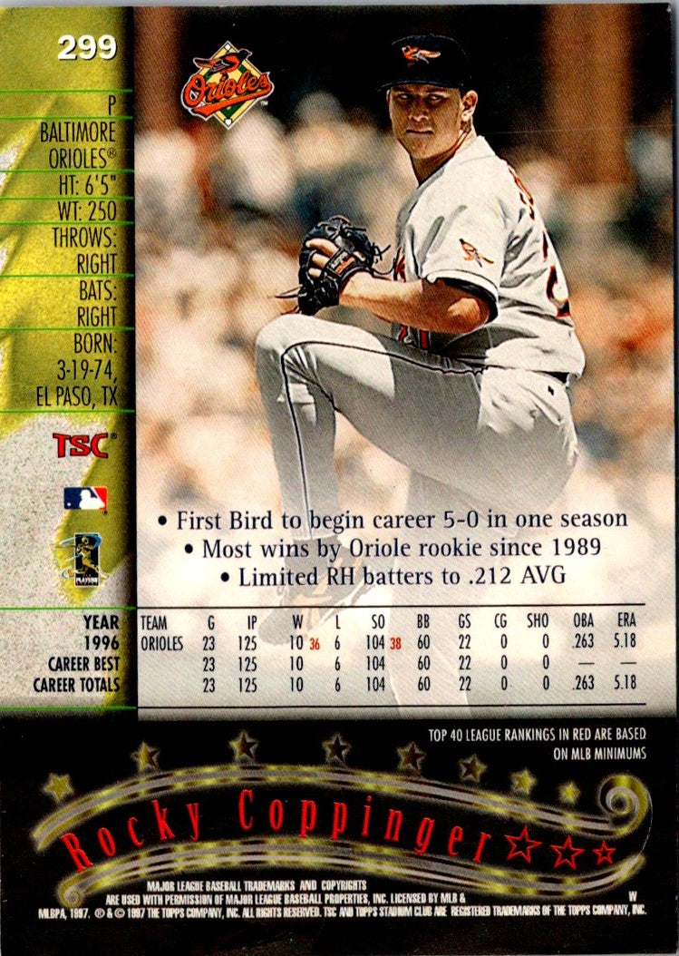 1997 Stadium Club Rocky Coppinger