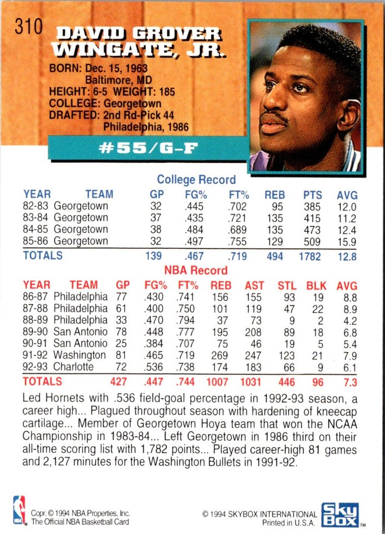 1993 Hoops David Wingate