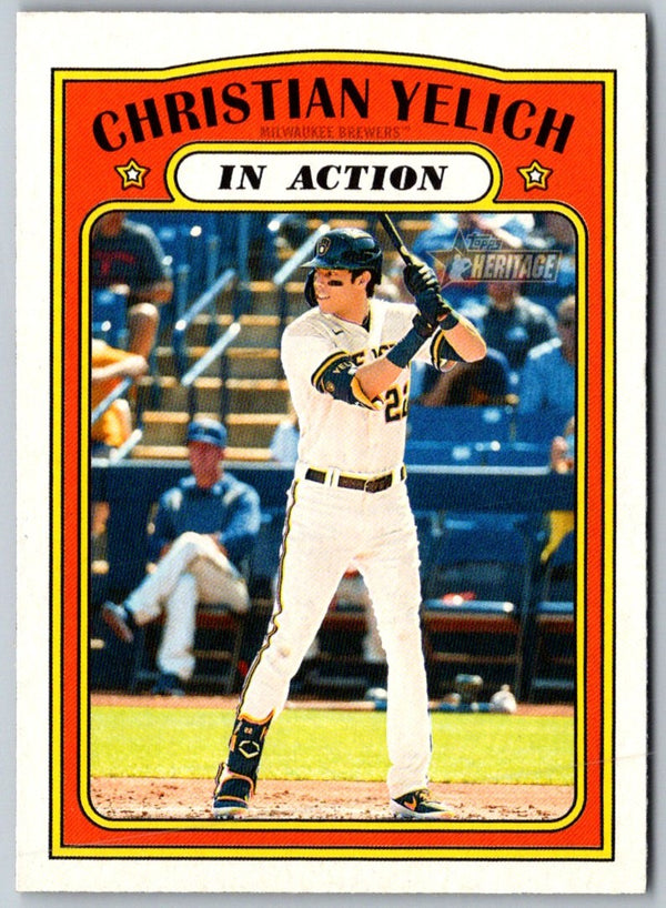 2021 Topps Heritage Christian Yelich #252