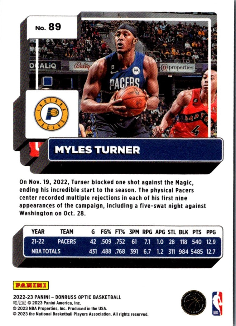 2023 Donruss Elite Myles Turner