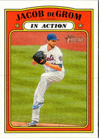 2021 Topps Heritage Red Jacob deGrom #100
