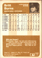 1983 Fleer Britt Burns #232