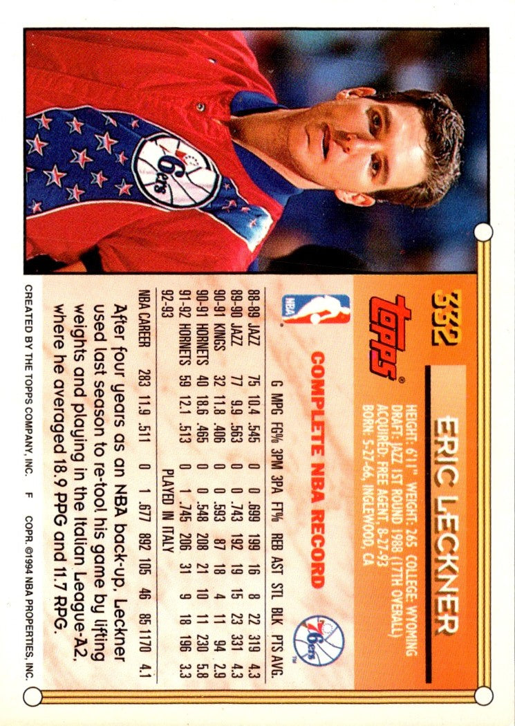 1993 Topps Eric Leckner