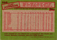 1985 Topps Cliff Johnson #568