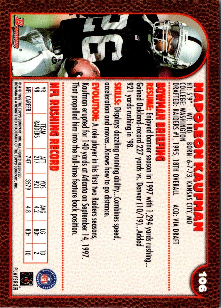 1999 Bowman Napoleon Kaufman