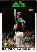 1986 Topps Carney Lansford