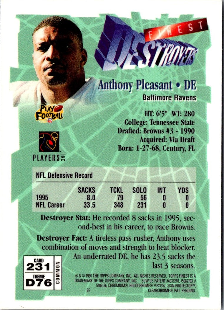 1996 Topps Anthony Pleasant