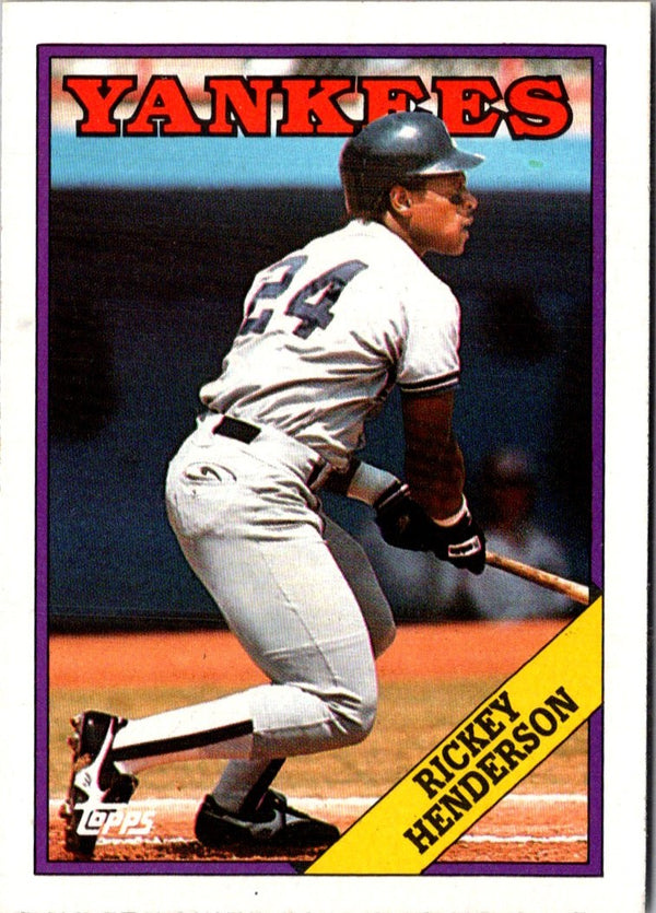 1988 Topps Rickey Henderson #605