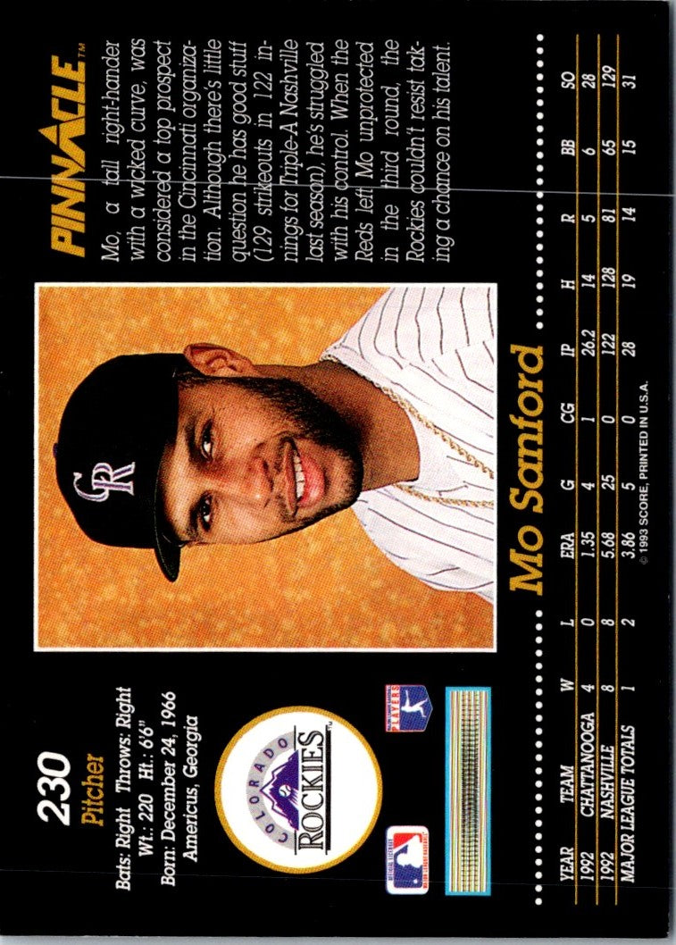 1993 Pinnacle Mo Sanford