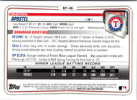 2020 Bowman Prospects Sherten Apostel #BP-46