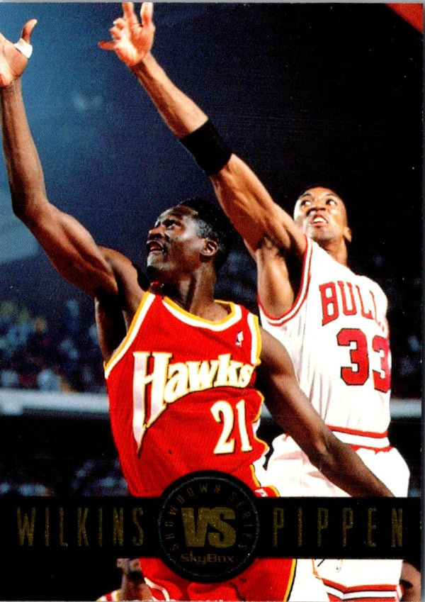1993 SkyBox Showdown Series Dominique Wilkins/Scottie Pippen #SS9