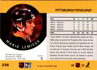 1990 Pro Set Mario Lemieux #236
