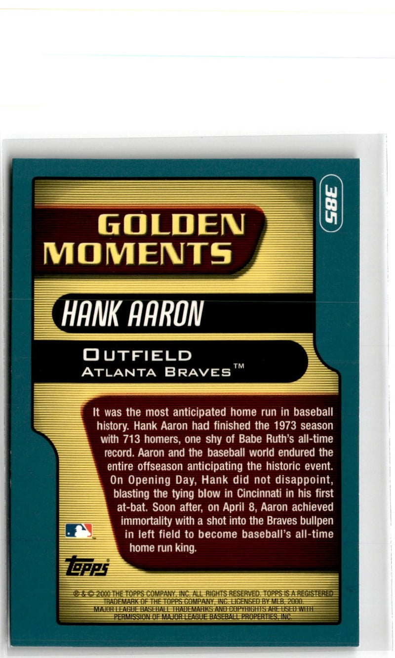 2001 Topps Hank Aaron