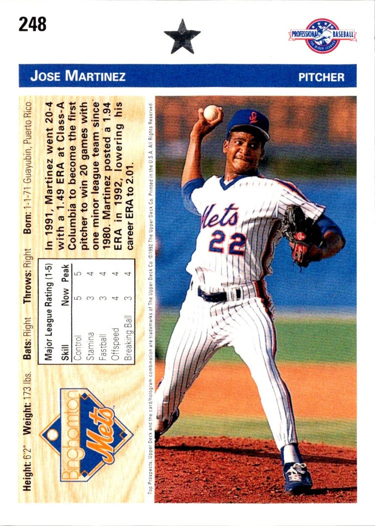 1992 Upper Deck Minors Jose Martinez