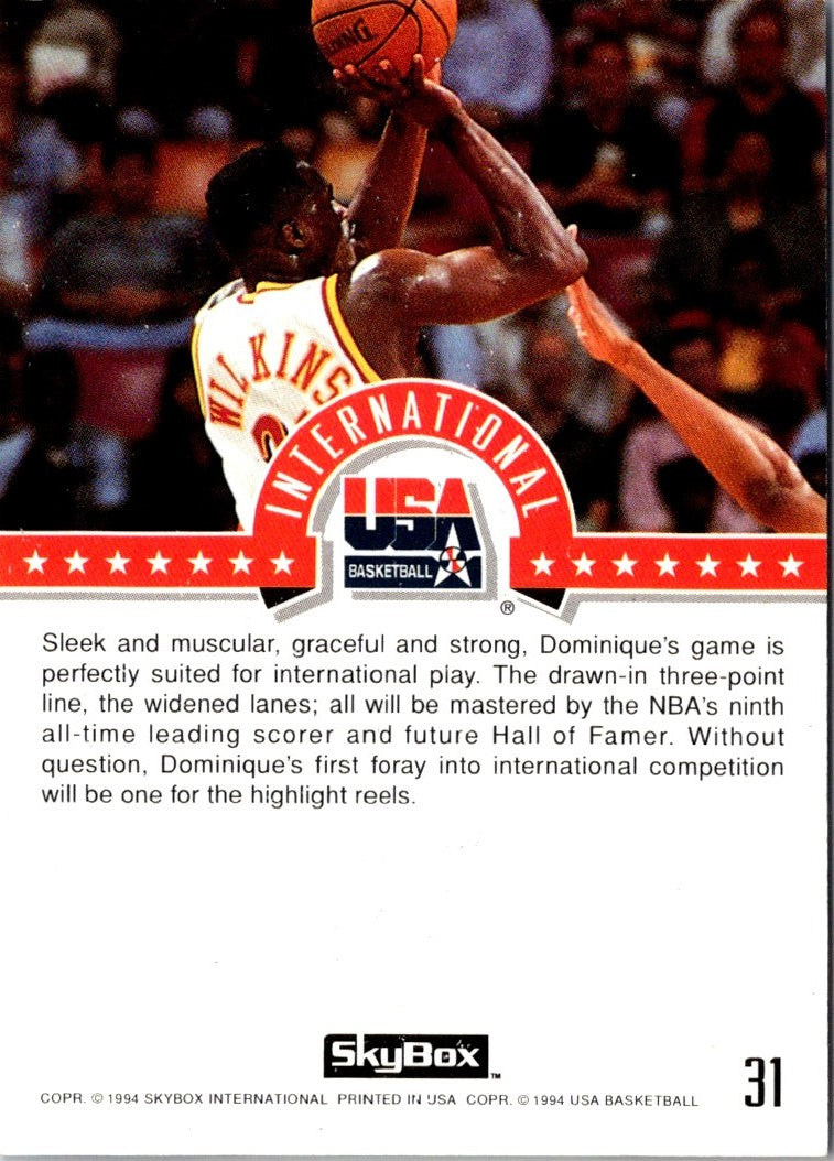 1994 SkyBox USA Dominique Wilkins