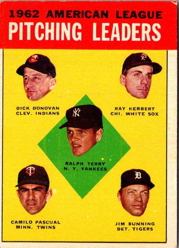 1963 Topps 1962 American League Strikeout Leaders #10 VG-EX